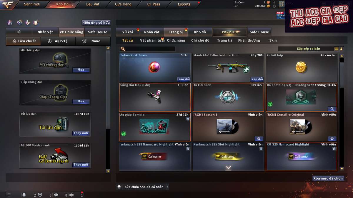 shop acc cf uy tin gia re